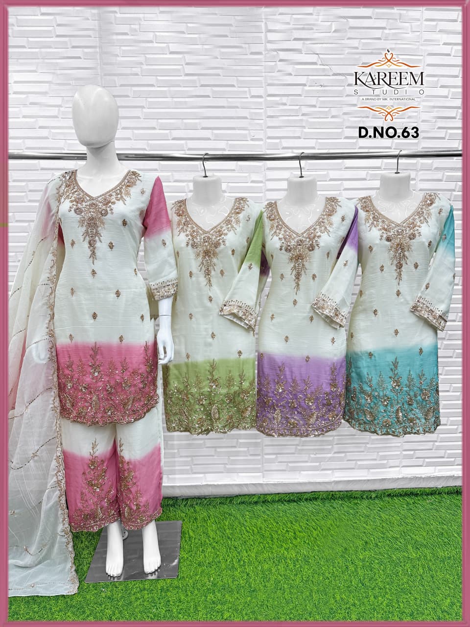 Dolomine Palazzo Suit with Gold Embroidery